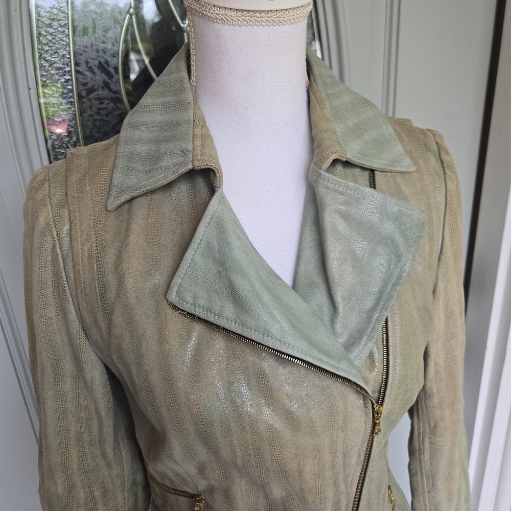 Royal Underground Leather Asymmetrical Zip Jacket - Picture 2 of 9